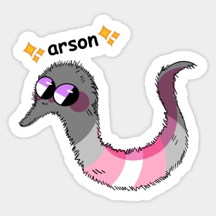 politically charged arson- Demigirl Variant T-Shirt Sticker